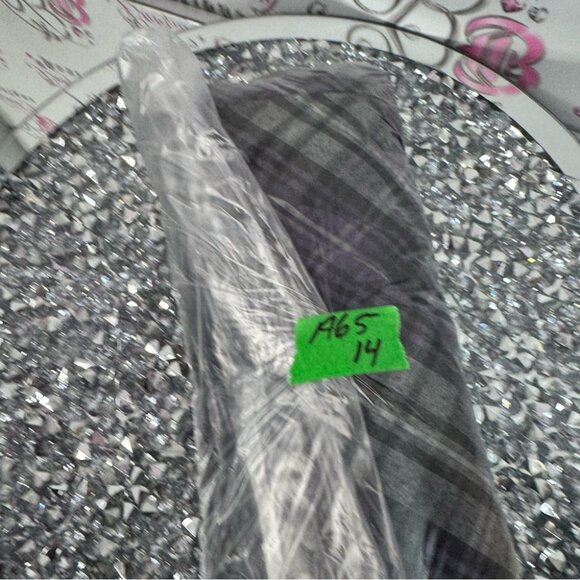 Laura skirt pencil plaid stripes Elegant Plaid Pencil Skirt in Purple and Gray - Picture 11 of 11